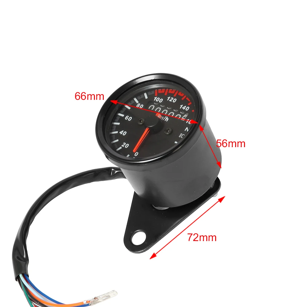 Universal Motorcycle Odometer Speedometer Gauge for Harley Bobber Chopper Cafe