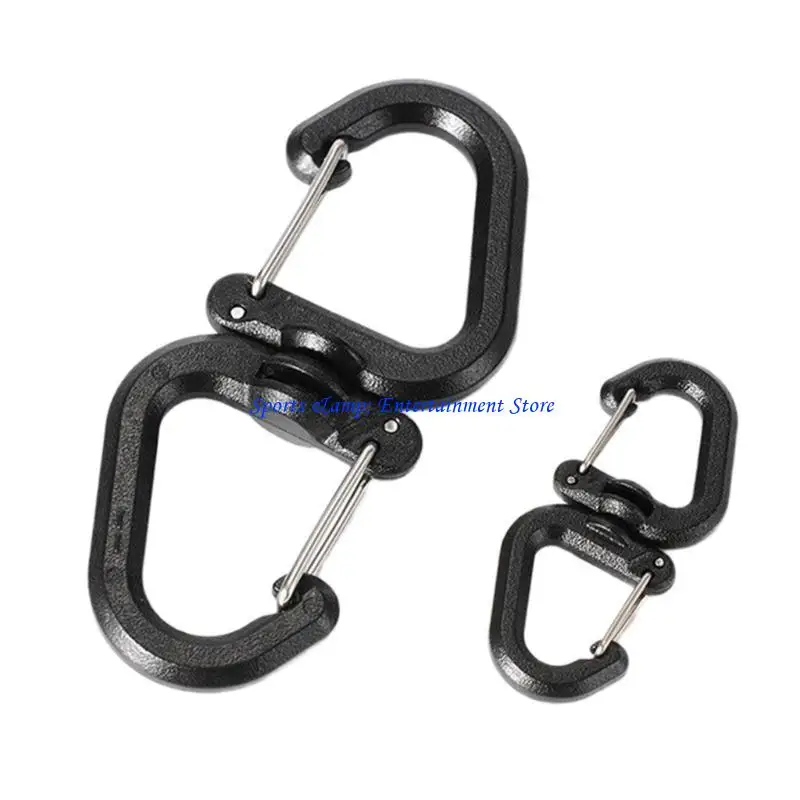 G7NF 360 Degree Rotation S Carabiner Keychain Clip Multifunction Carabiner Hook