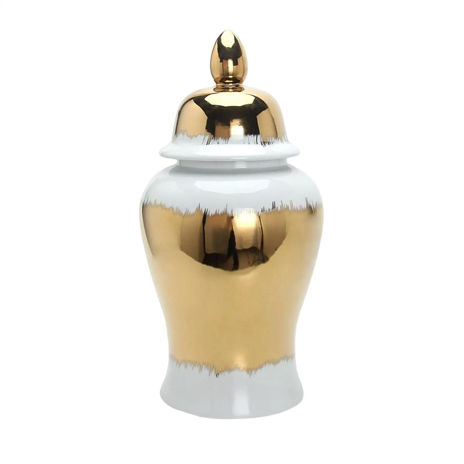Ceramic Temple Jar Vase with Lid Traditional Multi Purpose Fine Workmanship for