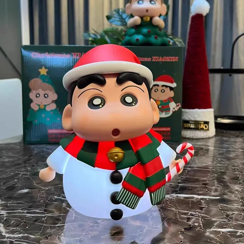 Nowara Shnnosuke Himawari Crayon Shin-Chan Action Figures Pvc Luminous Model Collection Toys Birthday Christmas Children Gifts