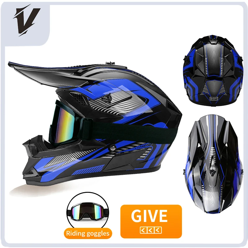 

Motorbike Helmet Kids Helmet Free Windscreen Glasses Motocross Downhill AM DH Cross Helmet Street Riding Safety Full Face Helmet