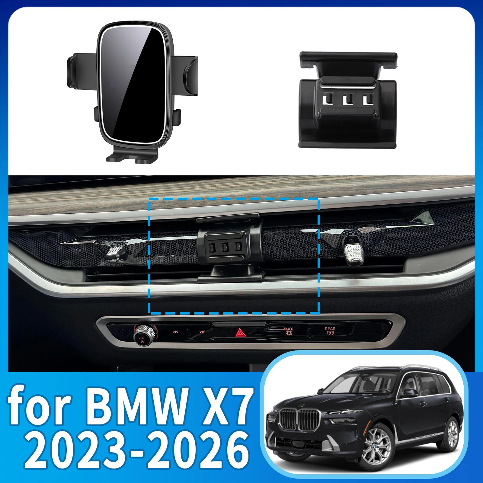 

fit for BMW X7 2023 2024 2025 2026 Phone Holder, Dashboard Screen Mount Bracket Easy Installation​​ Car accessoires