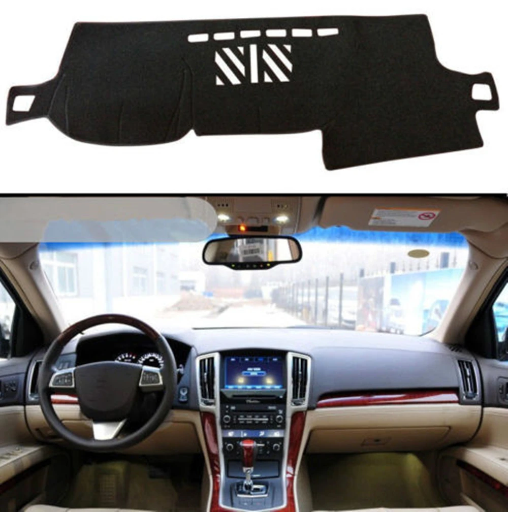 

Black Dashmat Dashboard Mat Dash Cover Sun Visor Pad For Cadillac SLS 2007-2012