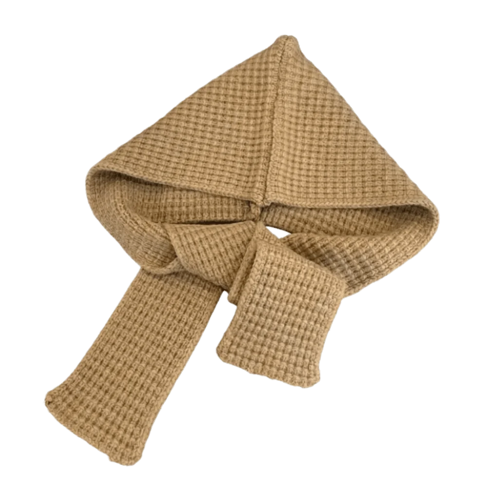 Acrylic Fibres Knitted Hooded Caps Soft Ear Protection Neck Collar Beanies Caps Keep Warm Thickened Winter Neckerchief Hat