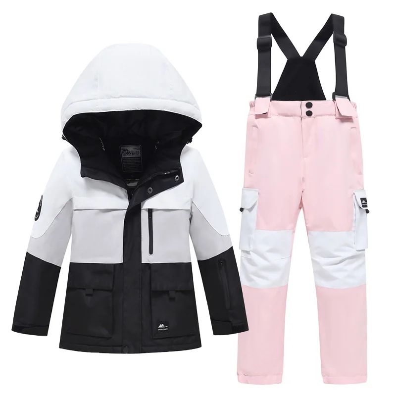 -30℃ Children's ski suit snow cross-country 110-160cm 5 6 7 8 9 10 11 12 13 14 15 years boys girls Off road Warm waterproof