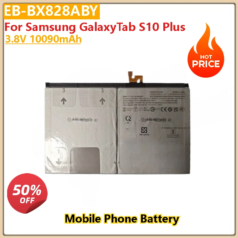 

100% новый сменный аккумулятор для планшета большой емкости EB-BX828ABY 3,8 В 10090 мАч для Samsung GalaxyTab S10 Plus, высокое качество