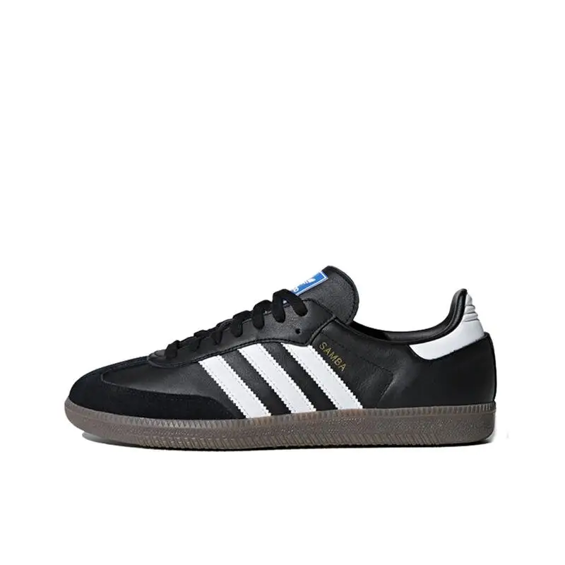 Adidas Originals SAMBA OG Men's and Women's Board Shoes Anti Slip and Wear Resistant Low Cut Board Shoes Black and White