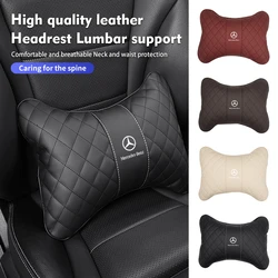 Car Headrest Neck Pillow Seat Neck Lumbar Support Waist Cushion For Benz AMG A C E S G Class W201 W210 W108 W204 W205 W203