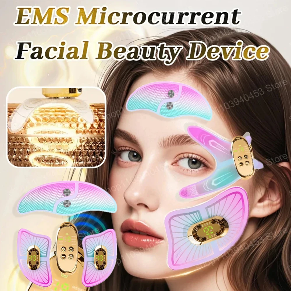 EMS Eye Massager Pulse Microcurrent Muscle Stimulator Relieve Fatigue Reduce Dark Circles Eye Swelling Forehead Care Slim Face