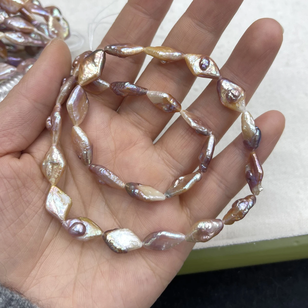 

10x15mm Purple Diamond Baroque Natural Freshwater Pearl Isolation Bead for Jewelry Make DIY Necklace Earring Bracelet Accessory