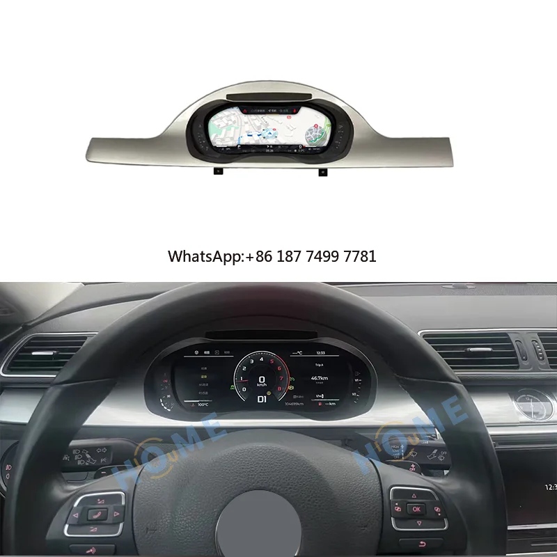 

LCD Speedometer Digital Dashboard Panel Virtual Instrument Cluster CockPit for ... CC B7 2012-2018 Navigation