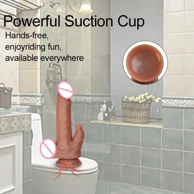 Thrusting Dildo Vibrators for Women Telescopic Sexy Toys Realistic Dildos Female Masturbators Toy Heating Penis With Suction Cup