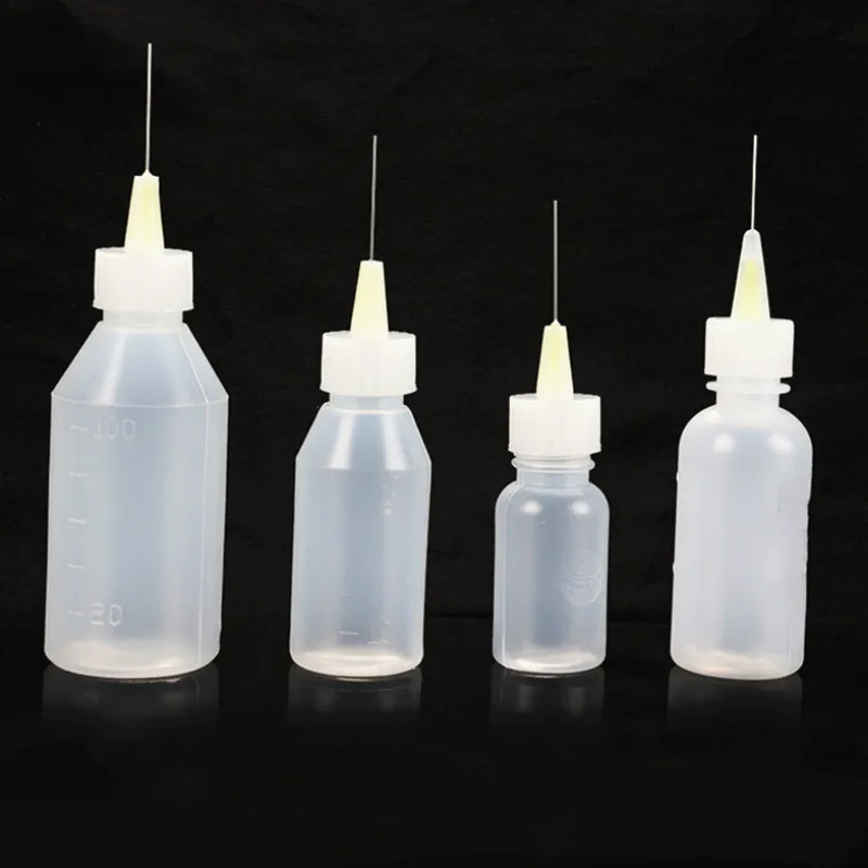 50ml Flux Bottle Empty Hand Soldering Liquid Plastic Rosin Alcohol for Dispenser Solder Paste Needles Welding Repair Bottle Part