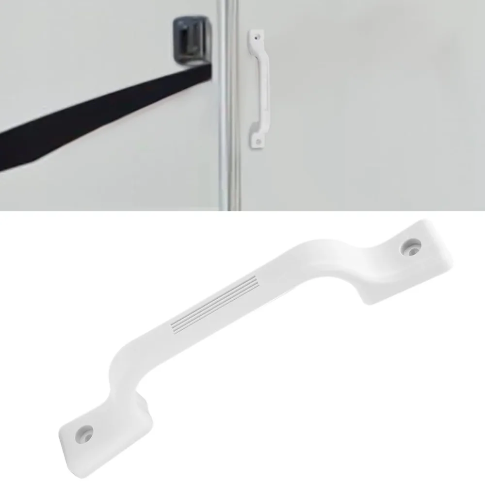 Durable White Entry Door Assist Bar 232mm Plastic Grab Bar Entry Door Grab Handle Trailer