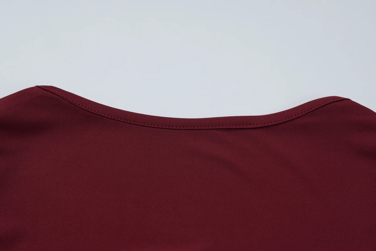 Hugcitar Elegante Langarm Solide Patchwork Spitze Verband Sexy Crop T-Shirt Top Schlank Herbst Frauen Kleidung Geburtstag Party Festival – Detail 12