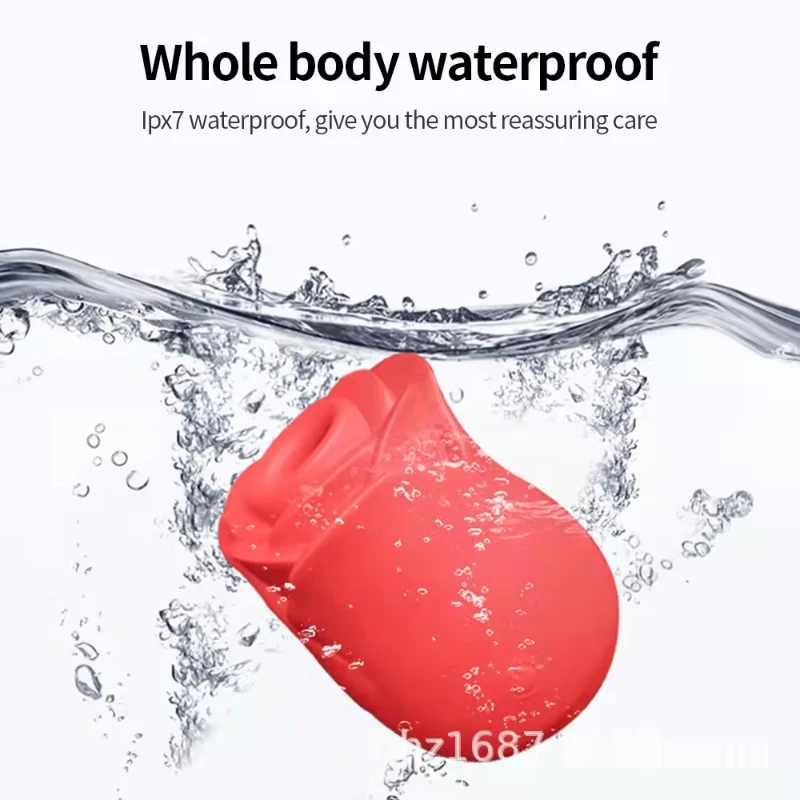 Frauen Rose Sex Spielzeug, Leistungsstarke Klitoris Saugen Schwarz Rose Vibrator, Lecken Zunge Doppelseitige Rose Form Vibrator Für Paare