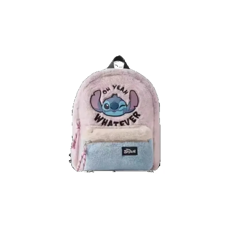 Disney Neue Cartoon Stich Plüsch kinder Schule Tasche Kindergarten Nette Mode Farbe Blockieren Rucksack Mini Rucksack