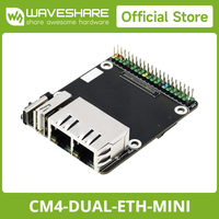 Waveshare Mini Dual Gigabit Ethernet Base Board USB 2.0 Raspberry Pi CM4 Carrier Board, Router Board for Raspberry Pi CM4