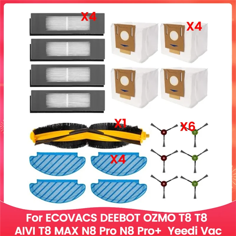 ABRB-ECOVACS DEEBOT OZMO T8 T8 AIVI T8 MAX N8 Pro N8 Pro+、Yeedi Vac ロボット掃除機交換部品用