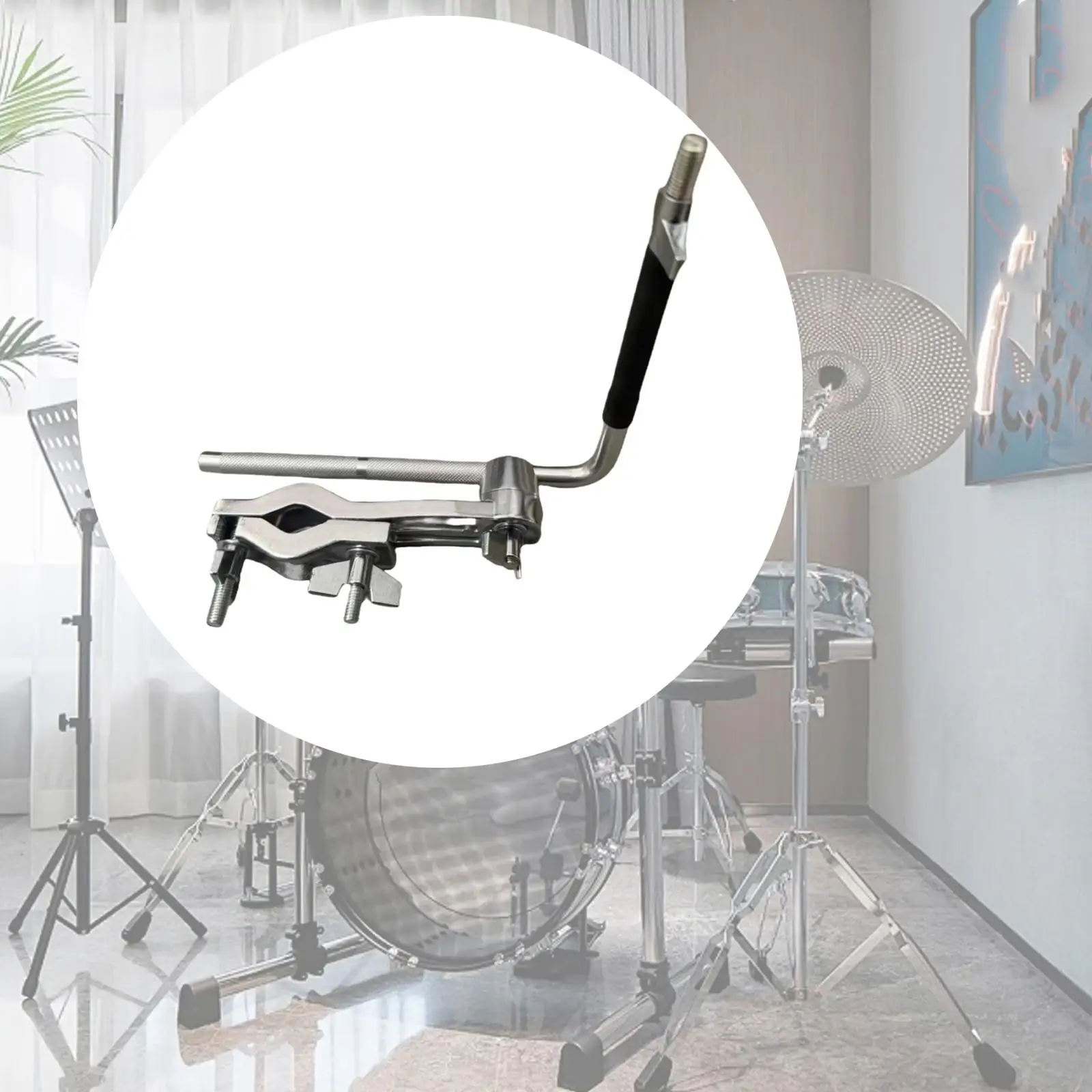 Drum Extension Clamp, Percussion Instrument Stand Metal Drum Accessories, Multifunctional Expansion Rack,