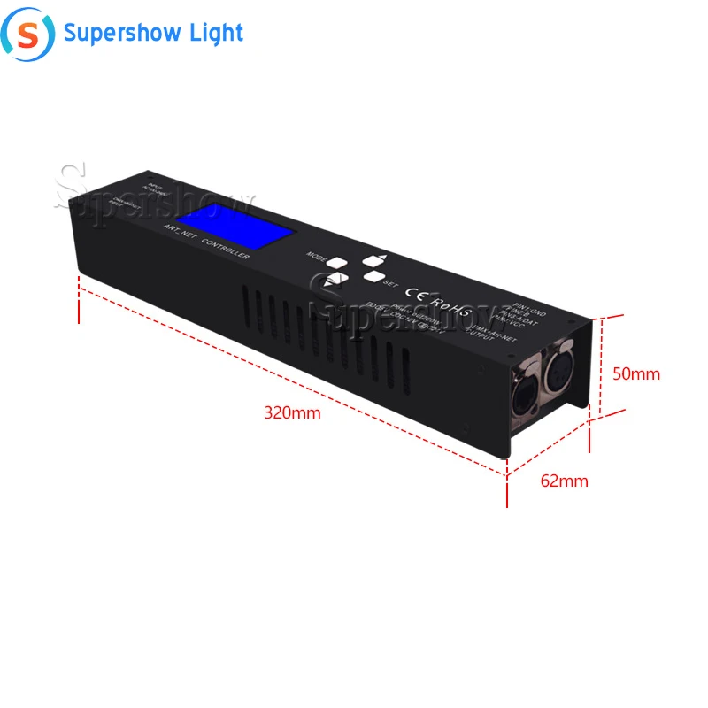 WS2811 UCS1903 Led Strip/ 360 Tube Light / LED Pixel Bar Light Controller 4Univers CL-104PS DC12V 24v RDM Artnet DMX Controller