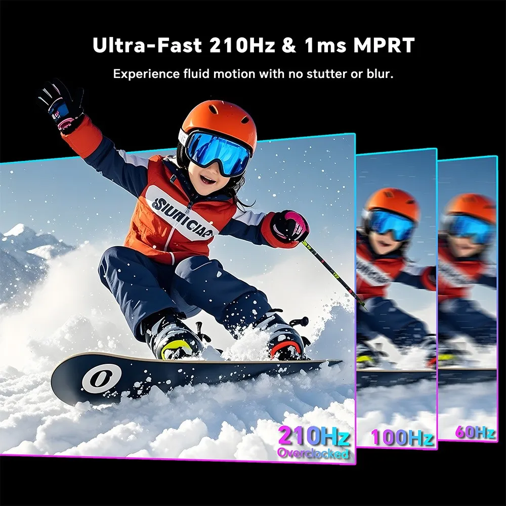 (Versión mejorada H27T2) Monitor para juegos KTC H27T7P-2 27 “2560×1440 QHD 210Hz Base de elevación Panel para juegos IPS rápido y resolución 2K 5