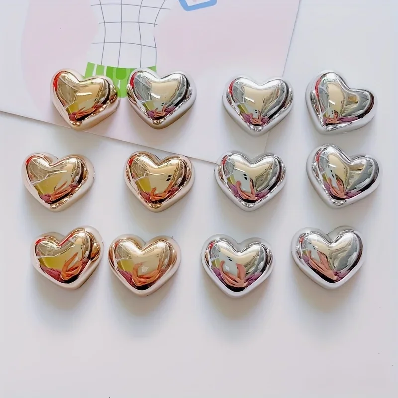 12-Pack Heart-Shaped Metal Magnets for Refrigerator & Message Boards - Strong, Decorative, and Perfect for Kitchen or Home Decor
