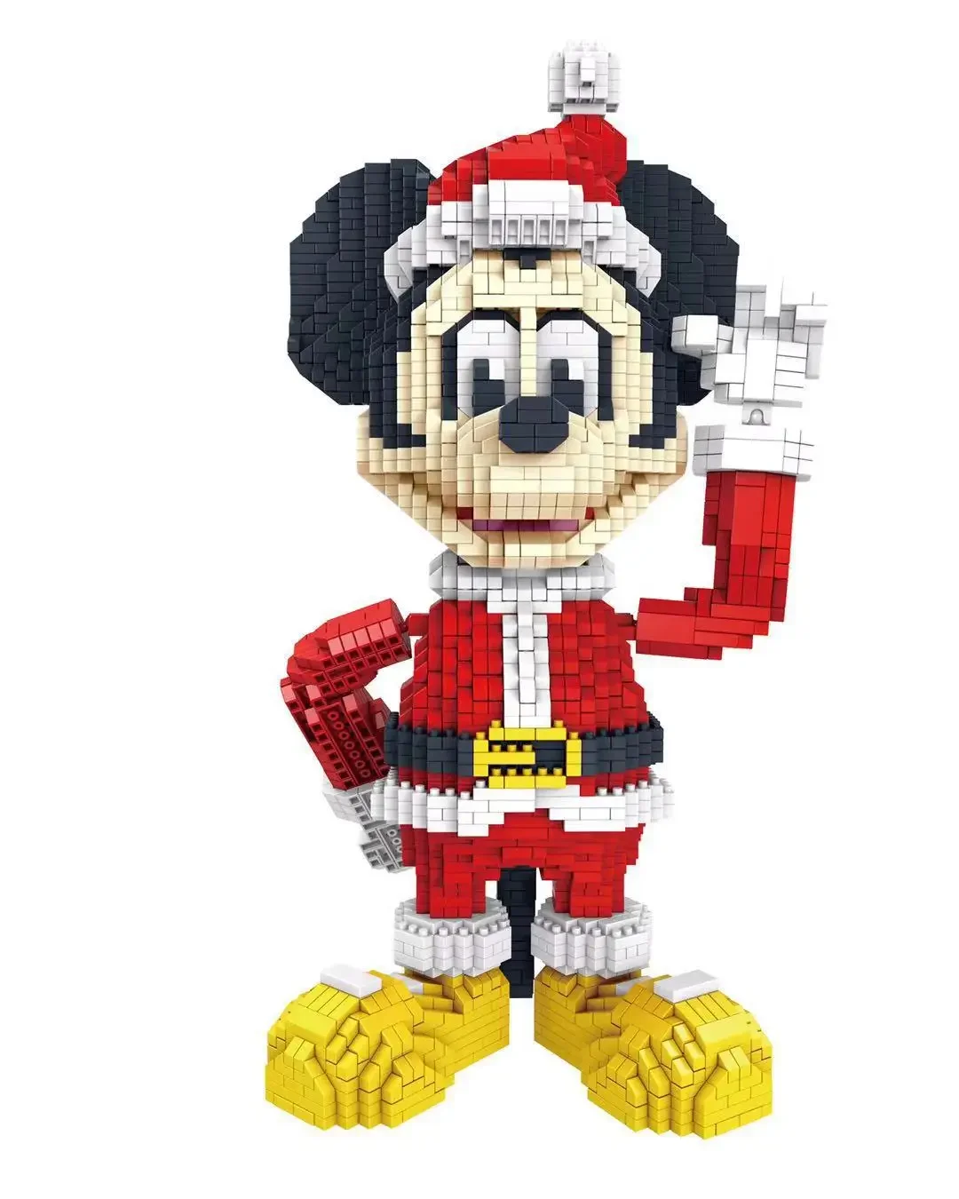 Disney Donald Duck Micro Blocks Christmas Mickey Mouse Figures Cartoon DIY Model Mini Bricks 3D Puzzle Toys For Kids Santa Gift