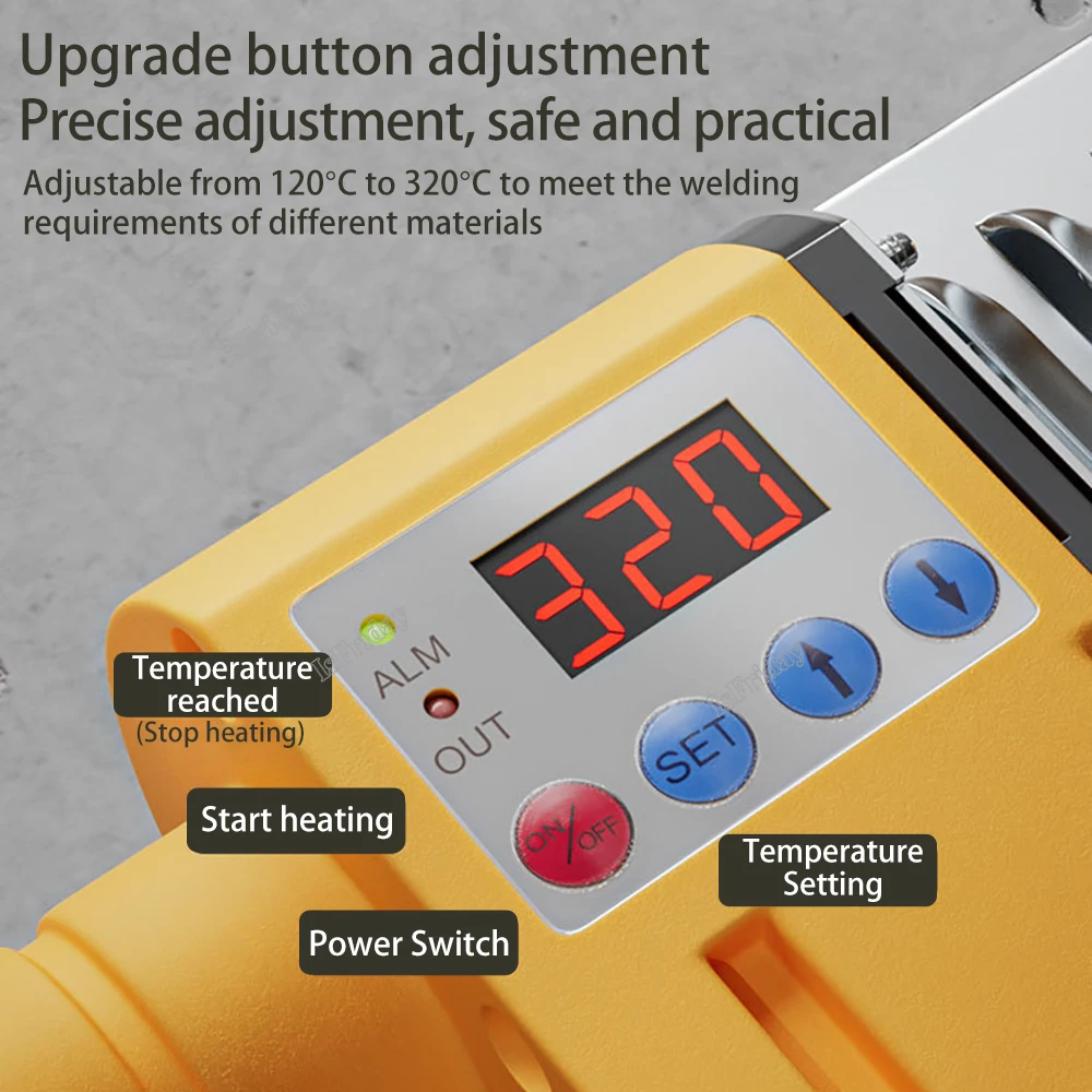 PPR 파이프 용접기, PVC 파이프 납땜 인두, 플라스틱 용접 가열, 열용융 도구, 63, 32 유형 연마제, 600W-1000W