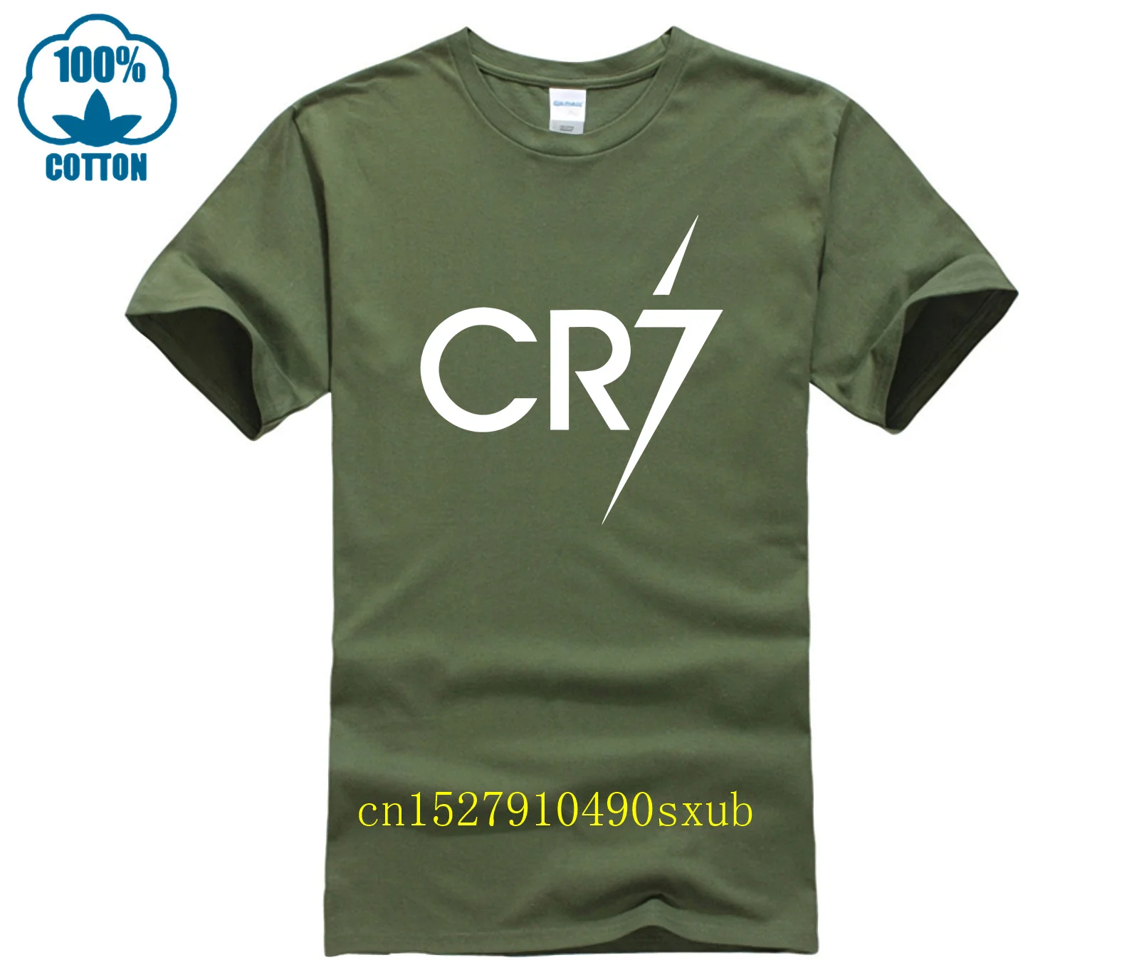 CR7 Cristiano Ronaldo T-shirt Top New Fashion Cotton Short Sleeve Round Neck