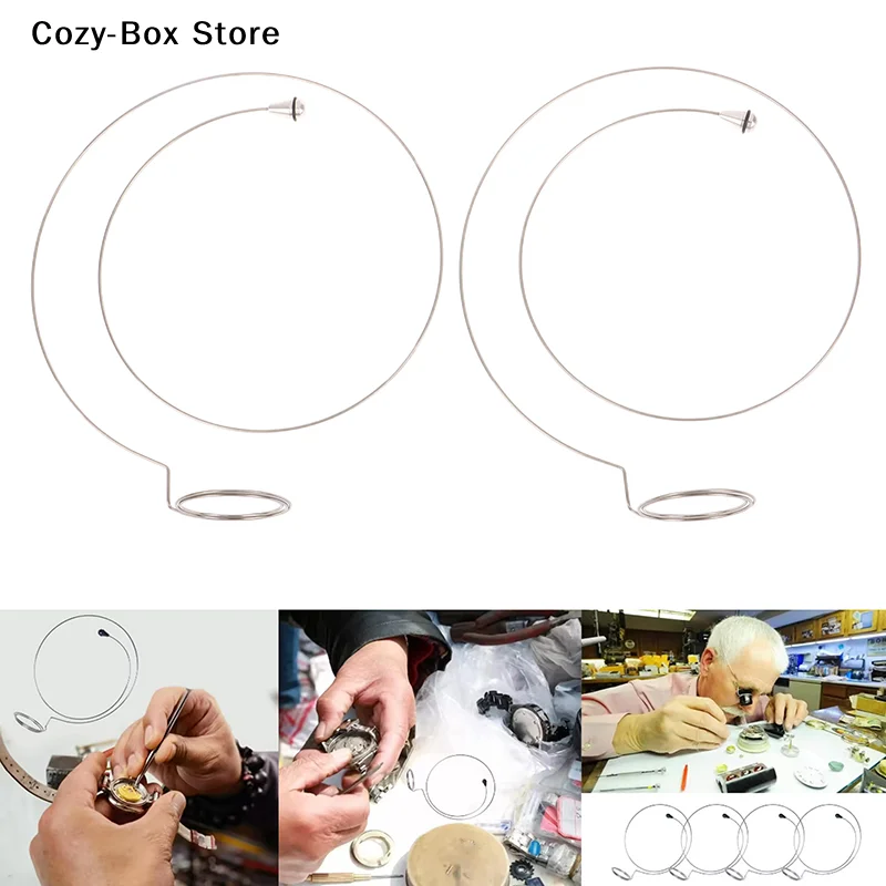 [ZY]1Pc Stainless Steel Wire Eye Loupe Eyeglasses Holder Watch Repair Easy To Stuck Magnifier Eyepiece Steel Ring Accessories