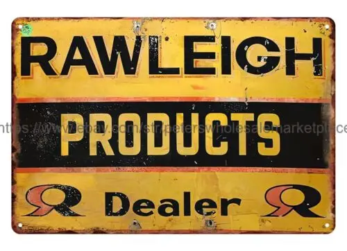 bar club metal wall plaques RAWLEIGH PRODUCTS DEALER metal tin sign