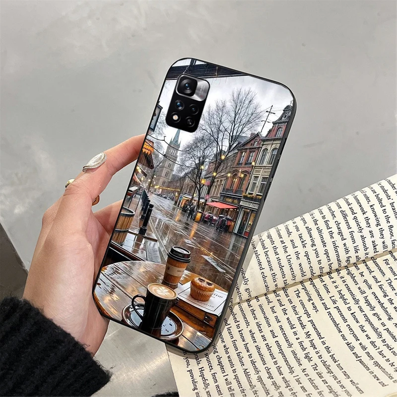

Phone Case For Xiaomi Redmi note 14 Pro 14 13 12 11 10 Pro 14S 12S 11S Redmi 14C 13C 10 Coffee Cafe night Aesthetic