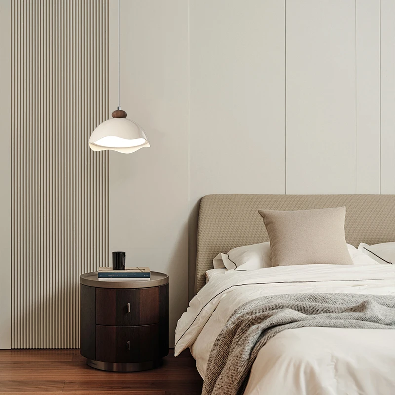 Modern Full Spectrum Eye Protection Bedside Chandelier Minimalist Bedroom Hanging Line Lamp French Children's Room Chandelier