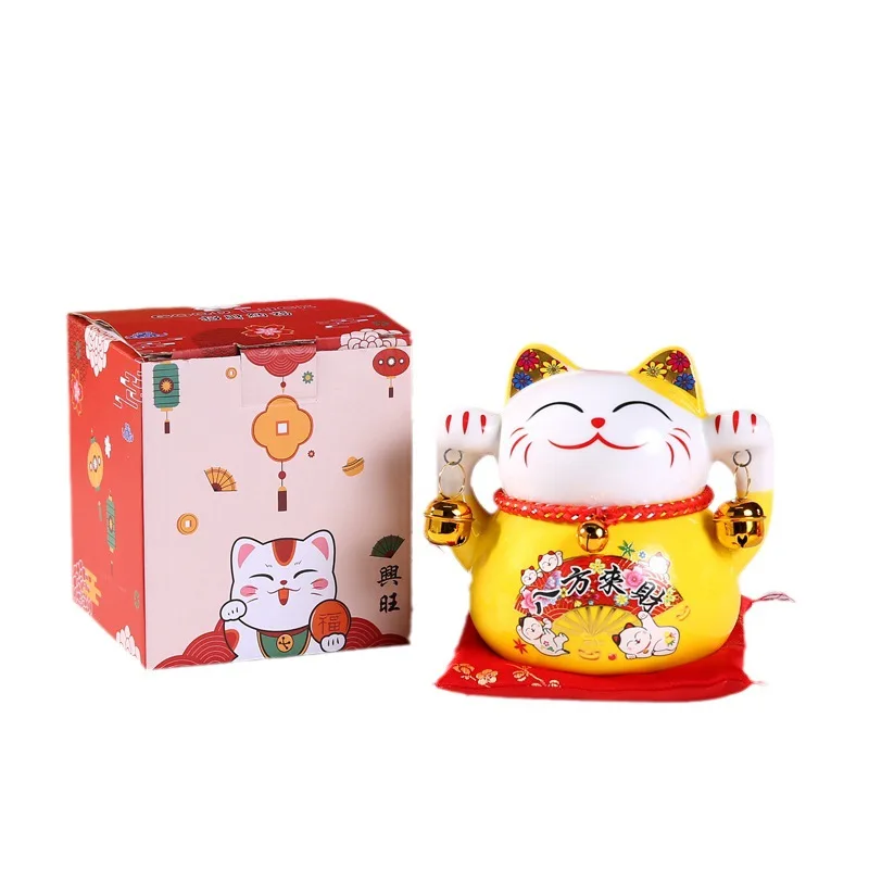 LTT creative cute piggy bank lucky cat home living room small ornament