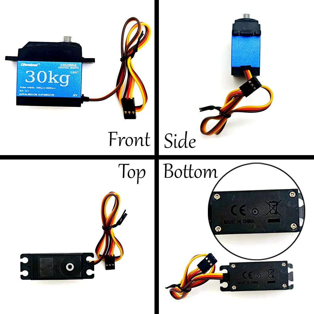 30 كجم أجهزة رقمية 180/270 درجة، ترس معدني عزم دوران عالي 8.4 فولت، لذراع روبوت السيارة RC الأتمتة الصناعية