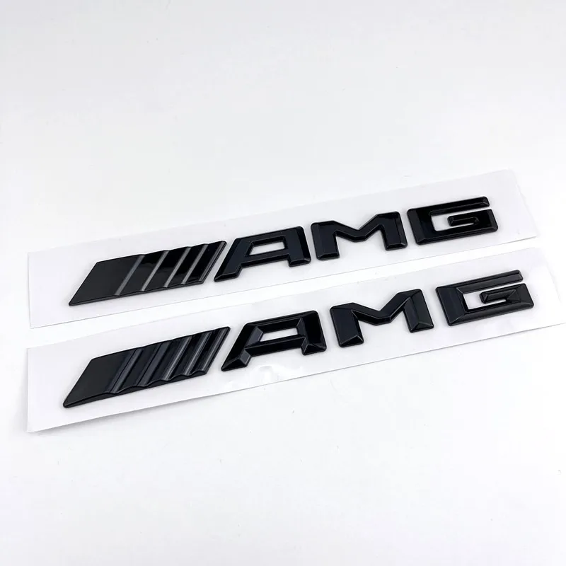 3d ABS Black Logo AMG Emblem Letters Car Rear Trunk Badge For Mercedes Benz W176 W177 W204 W205 W212 W213AMG Sticker Accessories