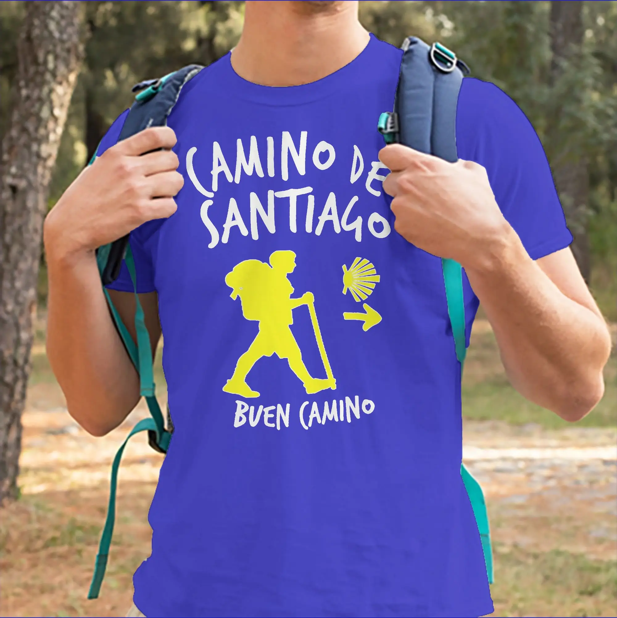 El Camino de Santiago Compostela Buen Camino T-Shirt Men Women  Pure Cotton Tee Shirt O Neck Short Sleeve T Shirts Adult Tops
