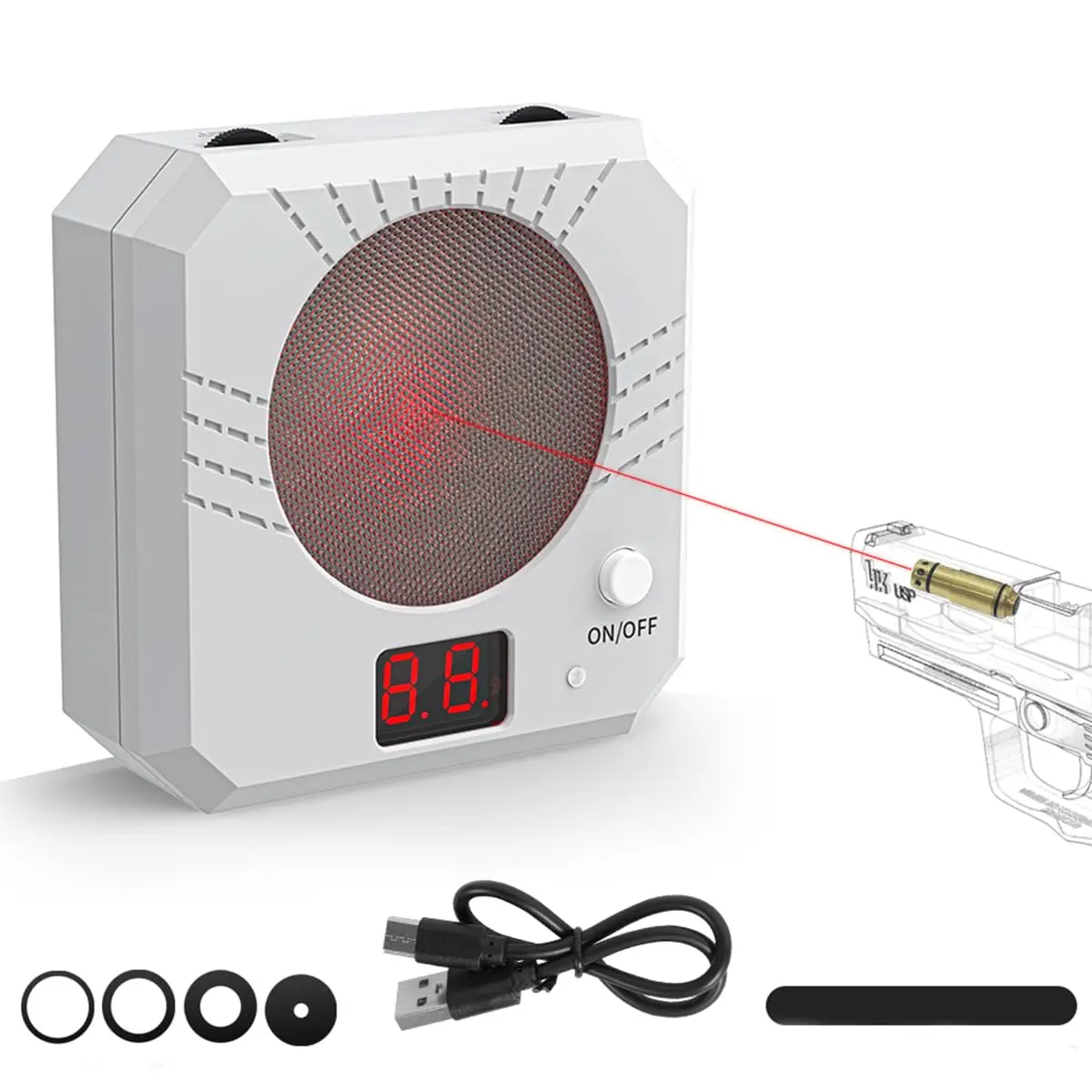 

Portable Laser Target for Dry Fire Training Rechargeable Electronic Counting-Target for Shooting Practice 5 Difficulty Level