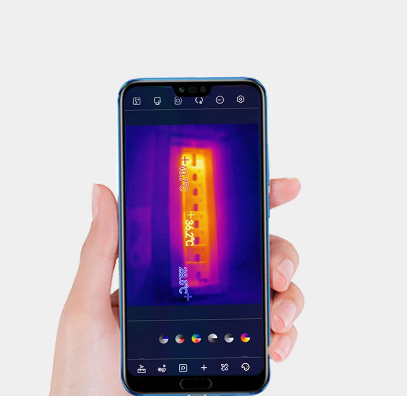 Hti HT-203U Mobiele Camera Warmtebeeldcamera Infrarood Optiek Warmte IR HD Warmtebeeldcamera Voor IOS Smartphones