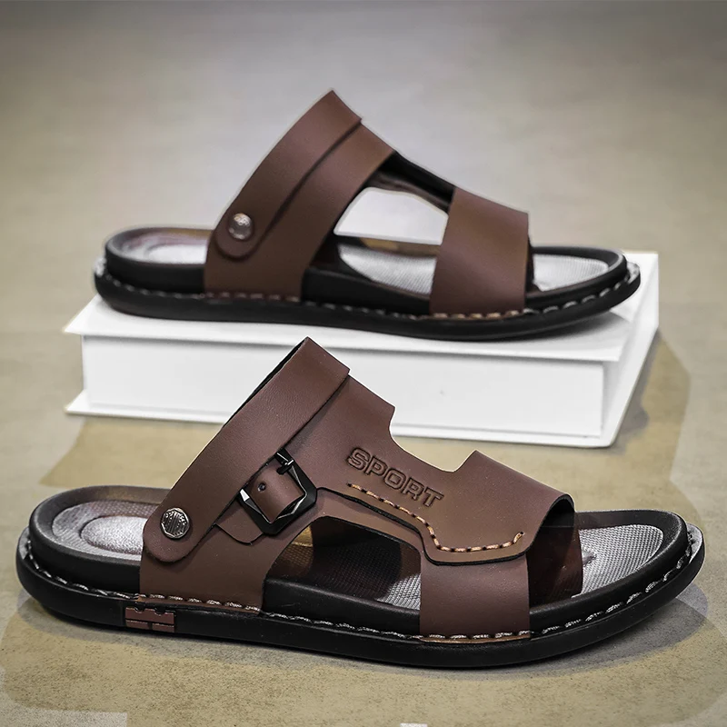 Men's classic outdoor beach shoes summer new soft-sole non-slip casual sandals fashion comfort student dual-use sports slippers
