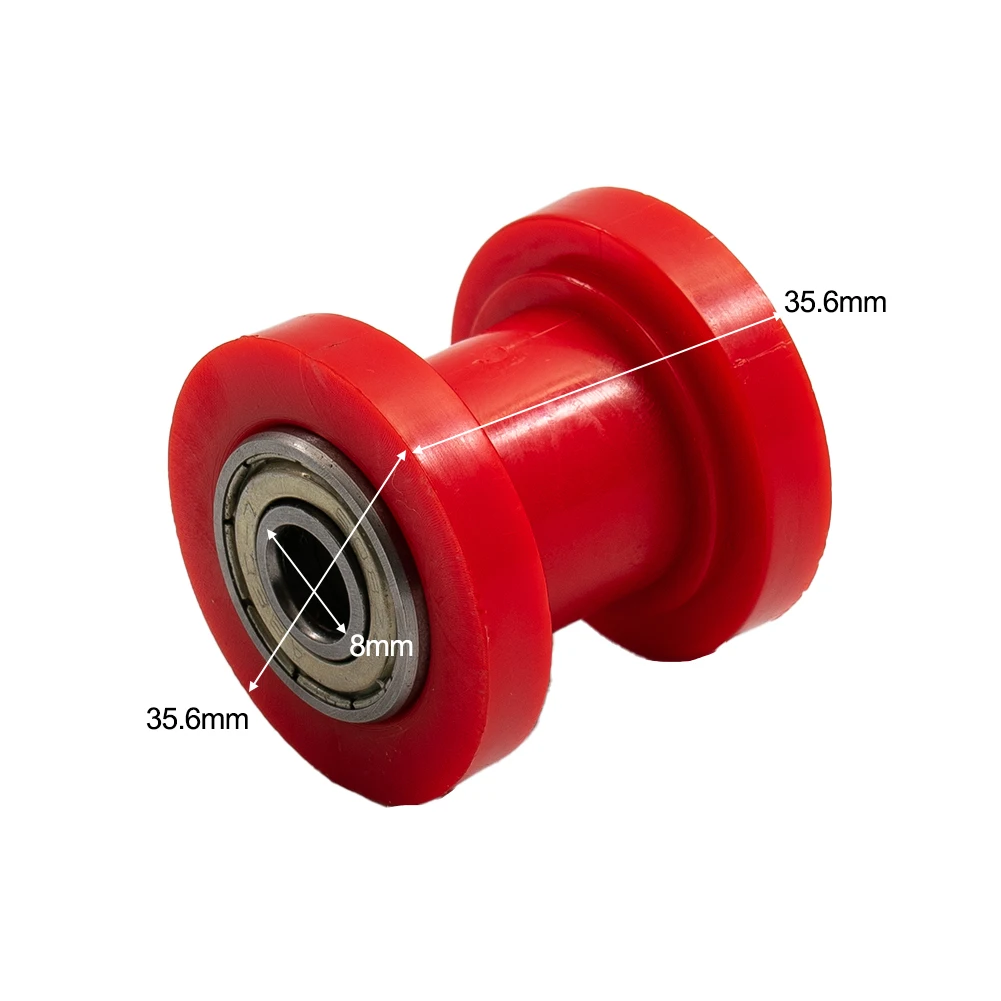 Bearing Chain Roller 8mm ATV Beach Bikes Bike Practical Pulley Wheel Red Reliable Replacement Transmission Belt 317022