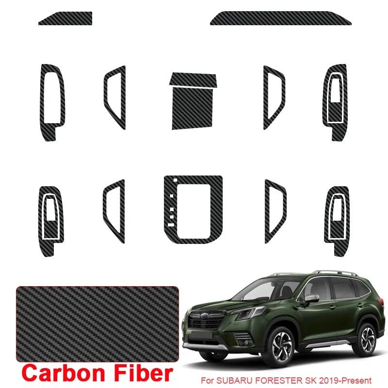 

Автомобильная карбоновая внутренняя наклейка, автоподъемная панель окна, наклейка для SUBARU FORESTER SK 2019-2026, защитная пленка для двери шестерни, аксессуар
