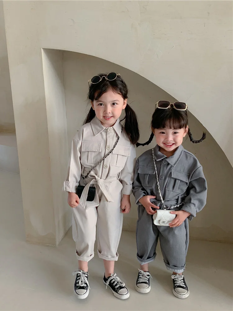 

Children's Jumpsuit Workwear 2022 Autumn Boys and Girls Jumpsuit Thin Soft and Comfortable Suit
