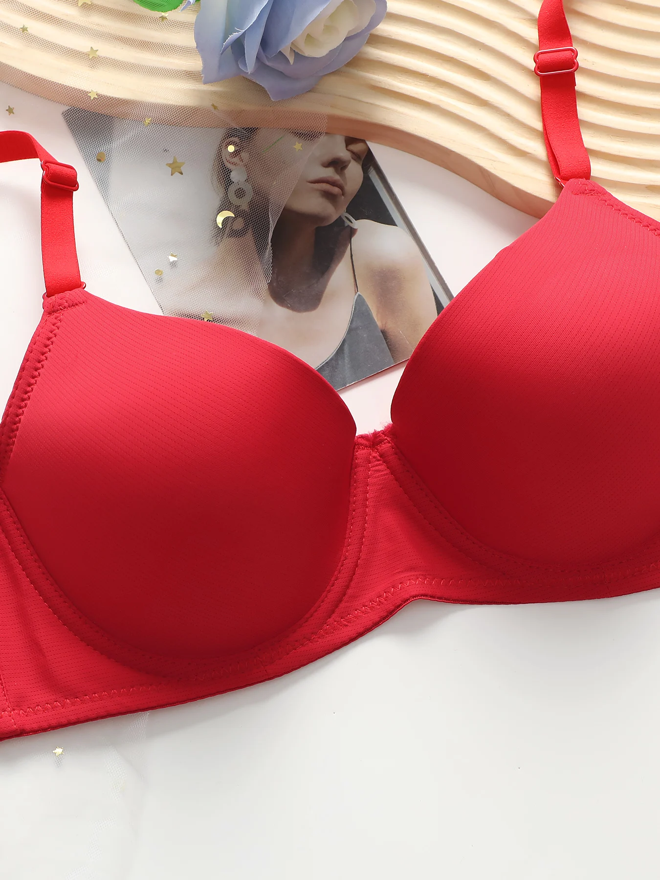 Viomisha Set Bra Push Up, Lingerie seksi Set celana dalam pakaian dalam Set padat setiap hari