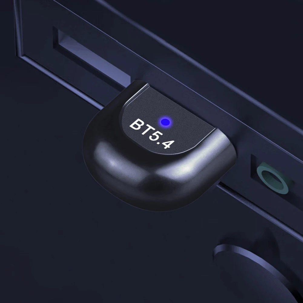 USB Bluetooth-Compatible 5.4 Adapter Music Audio Receiver Transmitter Plug and Play Wireless USB Adapter for Computer PC Laptop