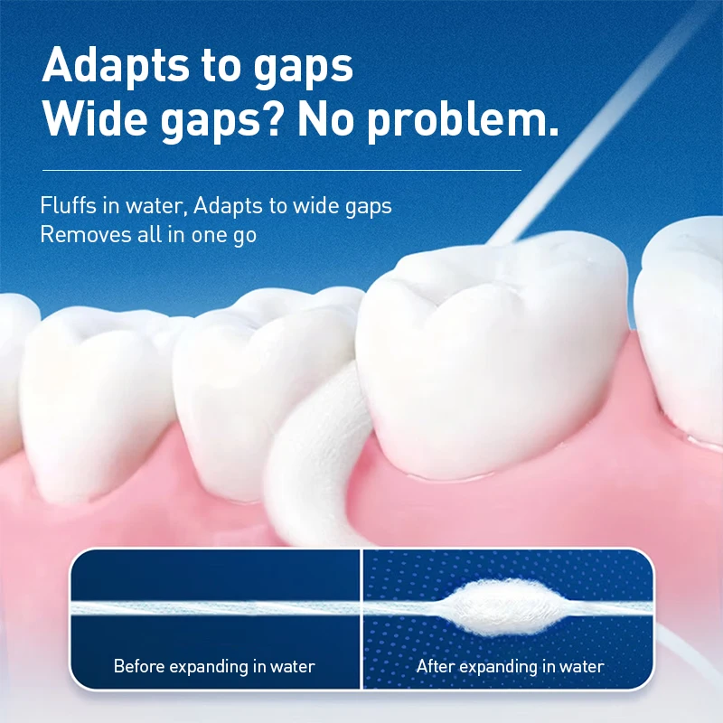 Oral-B Cloud-Soft Dental Floss 50m Expands When Wet Self-Adapts to Interdental Gaps Soft Flat High-Toughness for Wide Gaps