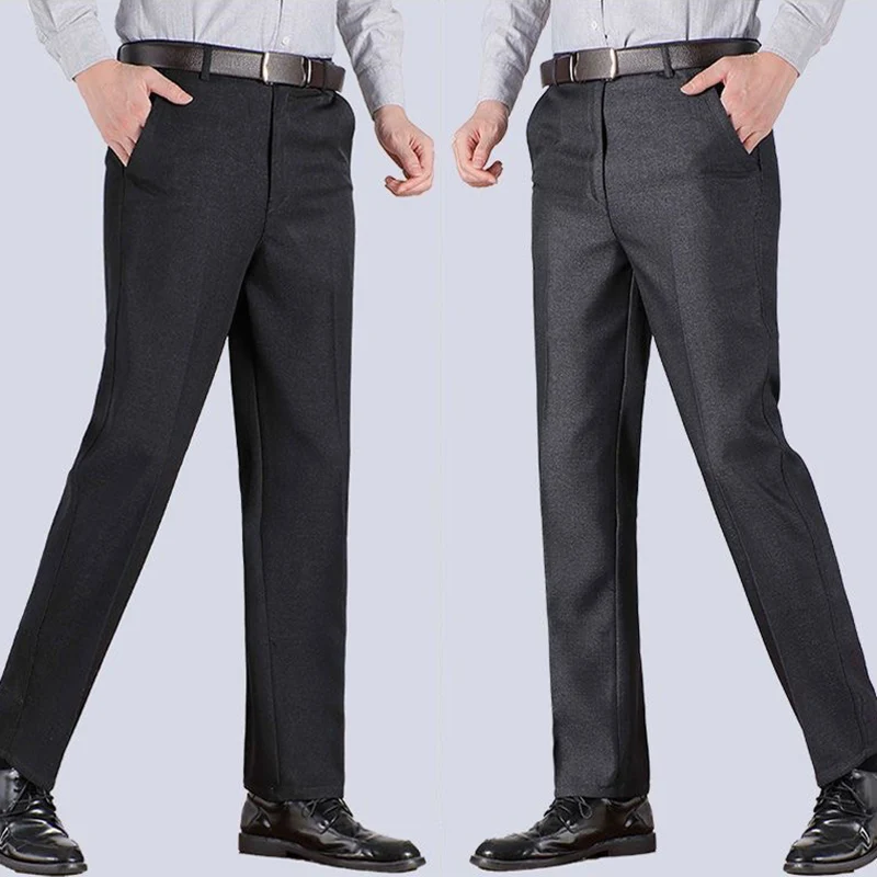 

Summer New Men's Casual Suit Thin Pants Classic Business Autumn Thick Stretch Fashion Trousers Male Brand Clothes KOACUS