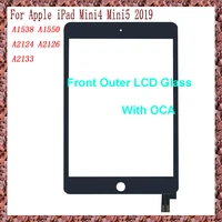 AAA + pantalla táctil para iPad Mini4 Mini5 A1538 A1550 A2124 A2126 A2133 MINI 4 5 Panel digitalizador piezas de repuesto de vidrio frontal