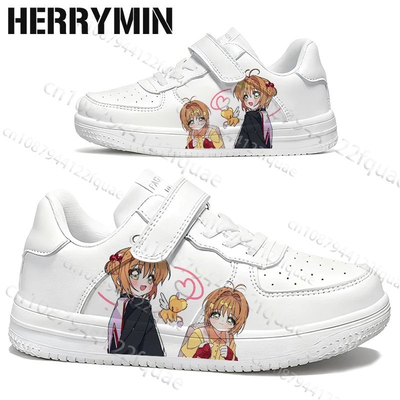 

Card Captor Sakura Parent Child Printing Shoes Woman Parity Wear Resistant Lace Up White Kids Durable Hiking Boots Girls